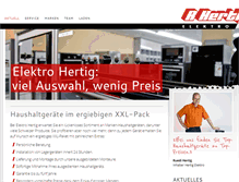 Tablet Screenshot of elektrohertig.ch